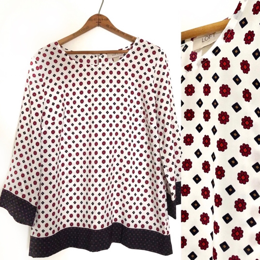 Loft Flower and Diamonds Tunic